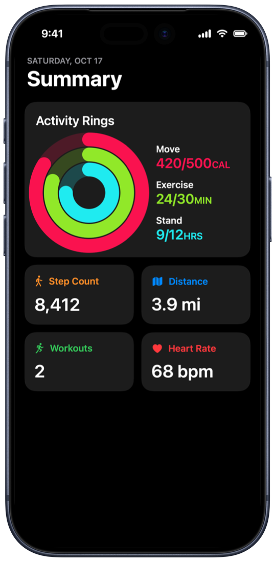 Fitness in iPhone 17 Pro, Deep Blue