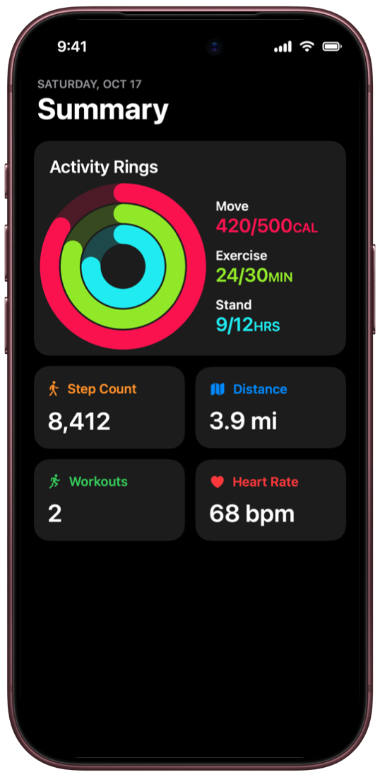 Fitness in iPhone 18 Pro, Burgundy